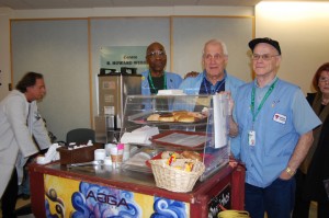 Coffee cart volunteers